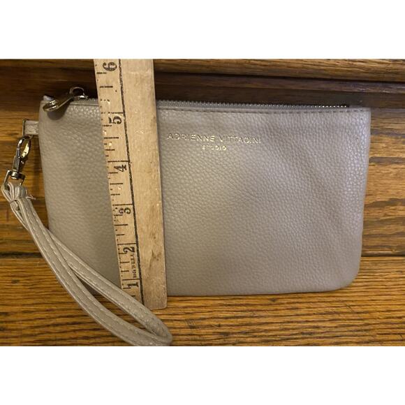 Adrienne Vittadini Woman’s Wristlet Wallet, Card Slots Taupe - Picture 5 of 7